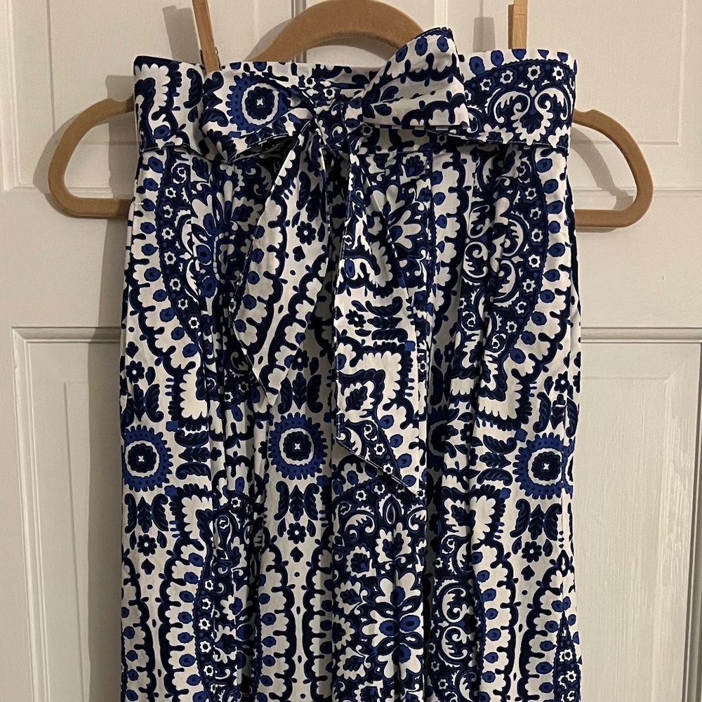 Talbots blue and white maxi skirt size 2